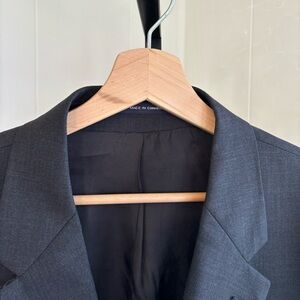 Vintage Chaps Ralph Lauren Gray Wool Cashmere Blend 2 Button Sport Coat Mens 46L